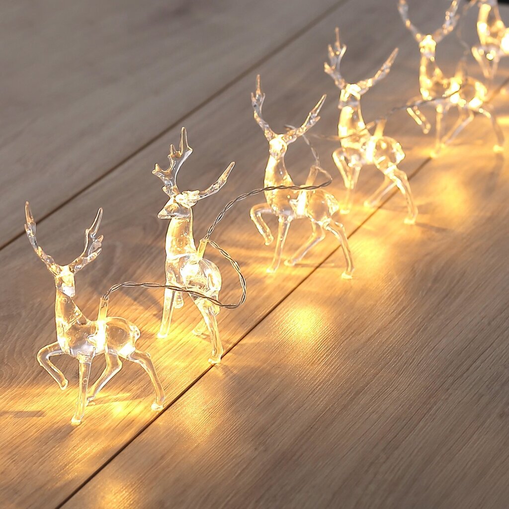 Valguskett DecoKing Reiindeer, 10 LED цена и информация | Jõulutuled | kaup24.ee