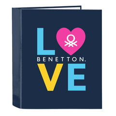 Rõngaskiirköitja Benetton Love Meresinine A4 (27 x 33 x 6 cm) цена и информация | Канцелярские товары | kaup24.ee