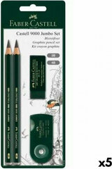 Pliiatsi Komplekt Faber-Castell Must 5 Ühikut hind ja info | Kirjutusvahendid | kaup24.ee