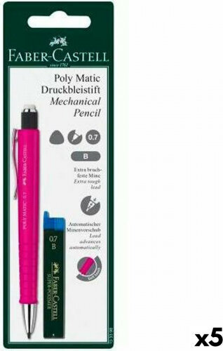 Pliiatsisüsi Hoidja Faber-Castell Grip Matic Roosa 0,7 mm (5 Ühikut) цена и информация | Kirjutusvahendid | kaup24.ee