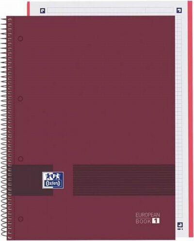 Märkmik Oxford European Book Write&Erase Burgundiapunane A4 80 Lehed 5 Ühikut hind ja info | Vihikud, märkmikud ja paberikaubad | kaup24.ee