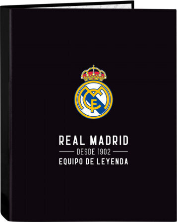 Rõngaskiirköitja Real Madrid C.F. Corporativa Must A4 (26.5 x 33 x 4 cm) hind ja info | Kirjatarbed | kaup24.ee