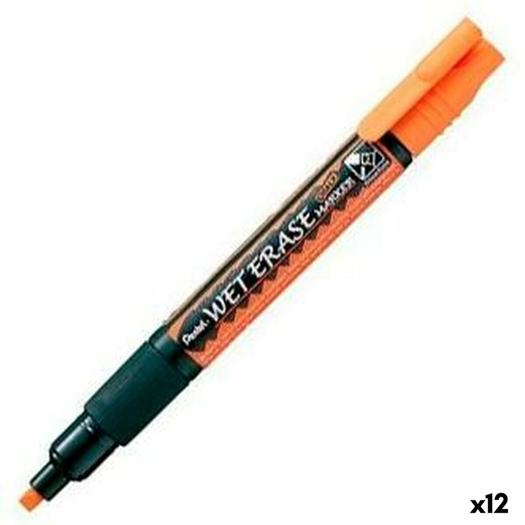 Vedel kriidimarker Pentel Wet Erase Oranž 12 Ühikut hind ja info | Kunstitarbed, voolimise tarvikud | kaup24.ee