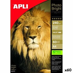 Läikiv Fotopaber Apli Inkjet 60 Lehed 240 g/m² A4 цена и информация | Канцелярские товары | kaup24.ee