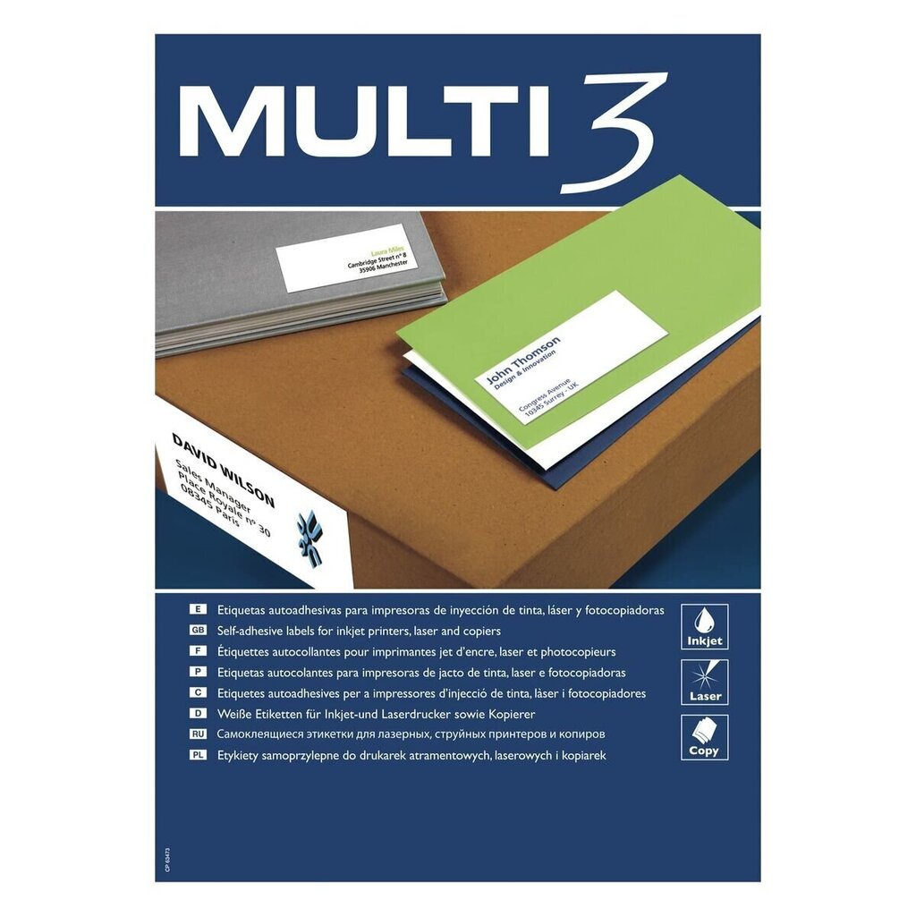 Sildiprinter MULTI 3 97 x 42,4 mm 500 Lehed A4 hind ja info | Vihikud, märkmikud ja paberikaubad | kaup24.ee