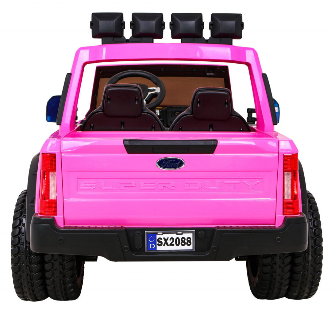 Ford Super Duty kaksikelektriauto, roosa hind ja info | Laste elektriautod | kaup24.ee