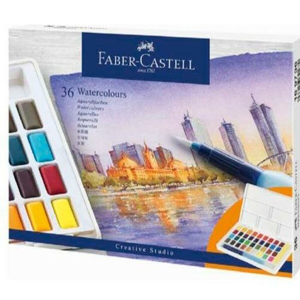 Akvarellvärvide komplekt Faber-Castell Creative Studio 8 Ühikut цена и информация | Kunstitarbed, voolimise tarvikud | kaup24.ee