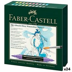 Viltpliiatsite komplekt Faber-Castell Märki Akvarellvärvid 24 Ühikut hind ja info | Kirjutusvahendid | kaup24.ee