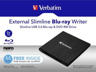 Внешний рекордер Verbatim External Slimline цена и информация | Оптические устройства | kaup24.ee