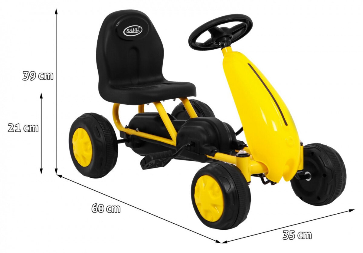 Minam kart Gokart, kollane hind ja info | Poiste mänguasjad | kaup24.ee