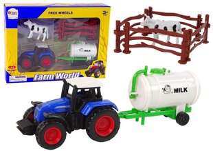 Traktor koos piimatankeri ja lehmaga hind ja info | Poiste mänguasjad | kaup24.ee