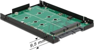 Delock 2.5″ Converter SATA 22 pin > 2 x M.2 with RAID with Enclosure (62590) hind ja info | Komponentide tarvikud | kaup24.ee