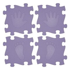 Сенсорный коврик-пазл для рук и ног, фиолетовый цена и информация | Развивающие коврики | kaup24.ee