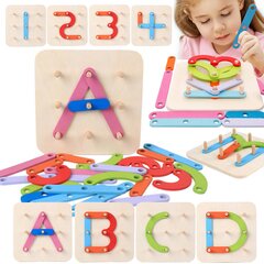 Puidust Montessori puzzle mäng цена и информация | Развивающие игрушки | kaup24.ee