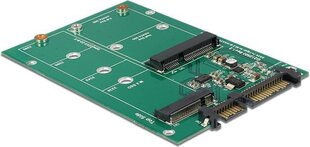 Delock Converter SATA 22 pin > 1 x M.2 + 1 x mSATA (62670) hind ja info | Komponentide tarvikud | kaup24.ee