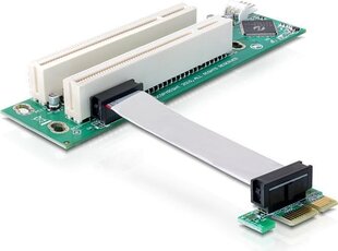 Delock Riser Card PCI Express x1> 2 x PCI с гибким кабелем 9 см, вставка слева (41341) цена и информация | Аксессуары для компонентов | kaup24.ee