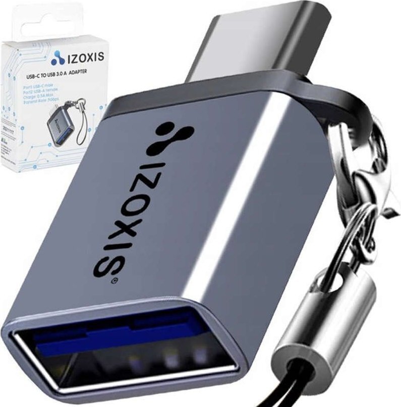 Adapter Izoxis USB 3.0/USB Type-C цена и информация | USB jagajad, adapterid | kaup24.ee