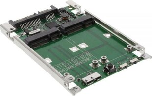 InLine Drive Adapter 2.5" SATA & USB 3.0 to 2x mSATA RAID 0 / 1 / JBOD / SPAN (76620A) hind ja info | Komponentide tarvikud | kaup24.ee
