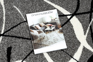 Rugsx ковровая дорожка Silver Choco, серая, 90 см цена и информация | Ковры | kaup24.ee