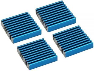 InLine RAM Heat Sink self-adhesive cooling fins 4pcs, Blue (33955H) hind ja info | Komponentide tarvikud | kaup24.ee