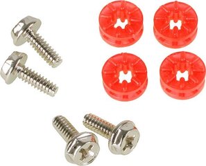 Lamptron HDD screws with rubber washers - Red (LAMP-RS7003) hind ja info | Komponentide tarvikud | kaup24.ee