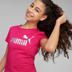 Laste T-särk Puma 846953*64, fuksia/hõbedane 4065453400179 hind ja info | Tüdrukute särgid | kaup24.ee