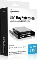 Kõvaketta adapter sharkoon 3.5'' bayextension цена и информация | Аксессуары для компонентов | kaup24.ee