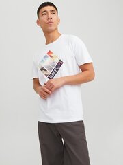Jack & Jones мужская футболка 12222044*03, белый 5715365507051 цена и информация | Мужские футболки | kaup24.ee