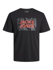 Meeste T-särk Jack & Jones 12232356*02, must 5715366756816 hind ja info | Meeste T-särgid | kaup24.ee