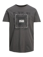 Meeste T-särk Jack & Jones 12224165*02, tumehall 5715365495532 hind ja info | Meeste T-särgid | kaup24.ee