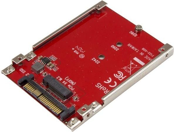 StarTech M.2 Drive to U.2 (SFF-8639) Host Adapter for M.2 PCIe NVMe SSDs (U2M2E125) цена и информация | Komponentide tarvikud | kaup24.ee