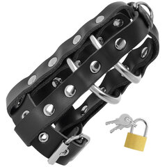 DARKNESS LEATHER CHASTITY CAGE цена и информация | БДСМ и фетиш | kaup24.ee