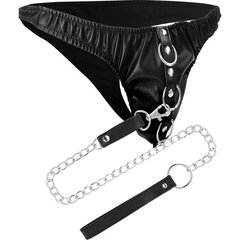 DARKNESS BLACK UNDERPANTS WITH LEASH цена и информация | Сексуальное женское белье | kaup24.ee