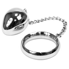 METALHARD COCK RING 50MM  + CADENA CON BOLA METAL цена и информация | Эрекционные кольца, насадки на пенис | kaup24.ee