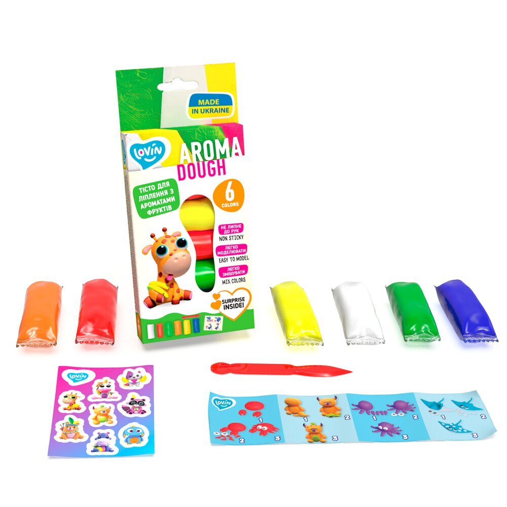 Loominguline Play taignakomplekt - Aroom Asorti 6 värvi hind ja info | Arendavad mänguasjad | kaup24.ee