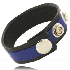 LEATHER BODY COCK AND BALL STRAP WITH SNAPS - BLACK AND BLUE цена и информация | Помпы для пениса и вагины | kaup24.ee