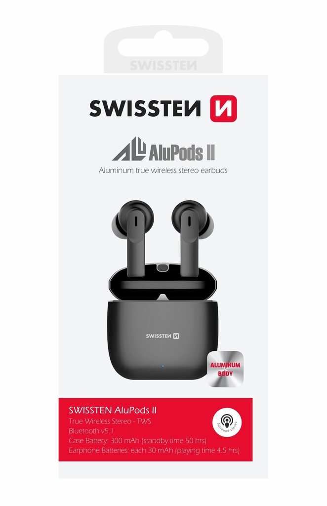 Swissten Alupods II TWS hind ja info | Kõrvaklapid | kaup24.ee
