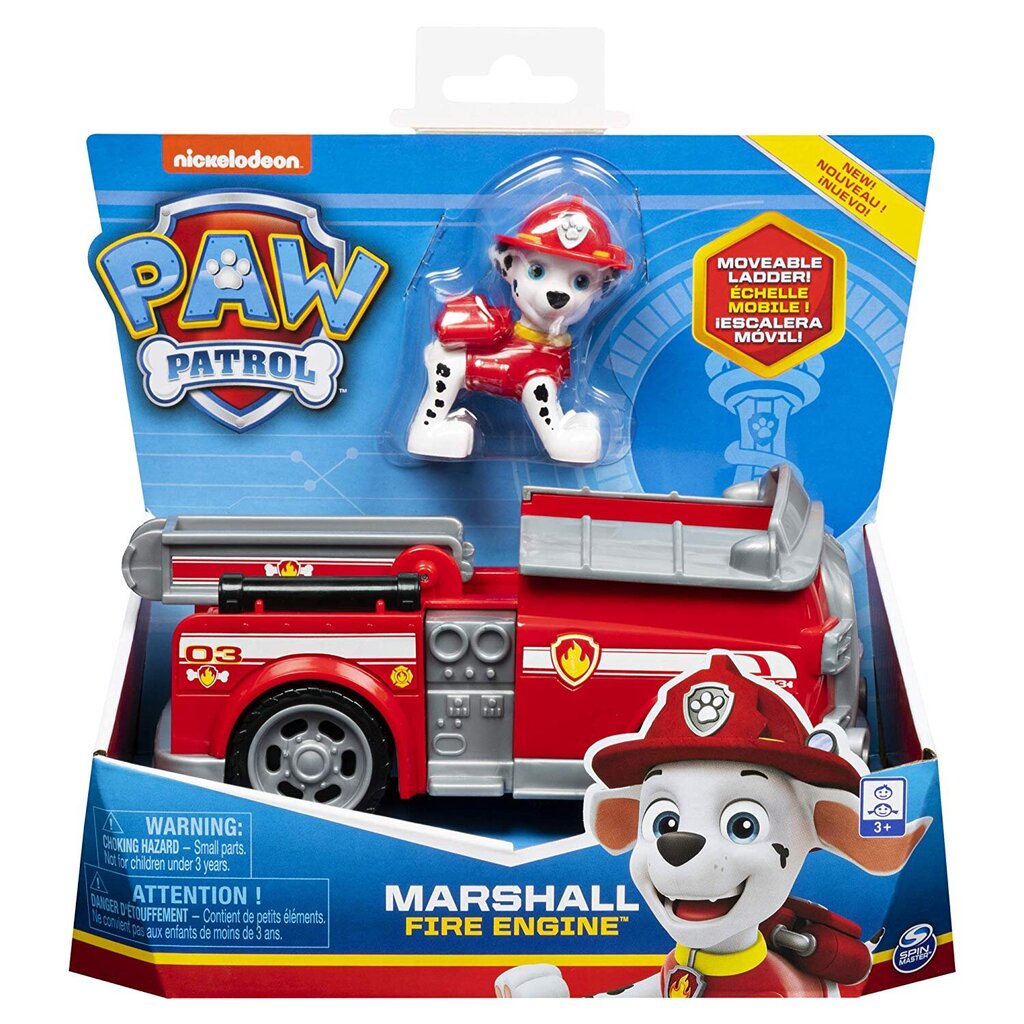 Spin Master Paw Patrol Marshall tuletõrjeauto koos figuuriga цена и информация | Poiste mänguasjad | kaup24.ee