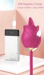 3in1 Vibrator Rose Tongue 6. põlvkond цена и информация | Вибраторы | kaup24.ee