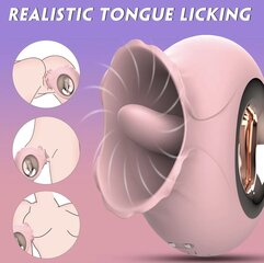 Royal French Kiss розовый стимулятор с лижущим языком цена и информация | Вибраторы | kaup24.ee