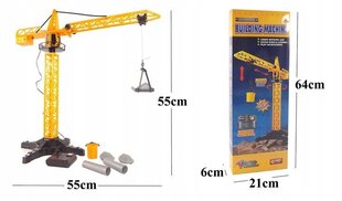 Kaugjuhitav ehituskraana 55 cm hind ja info | Poiste mänguasjad | kaup24.ee