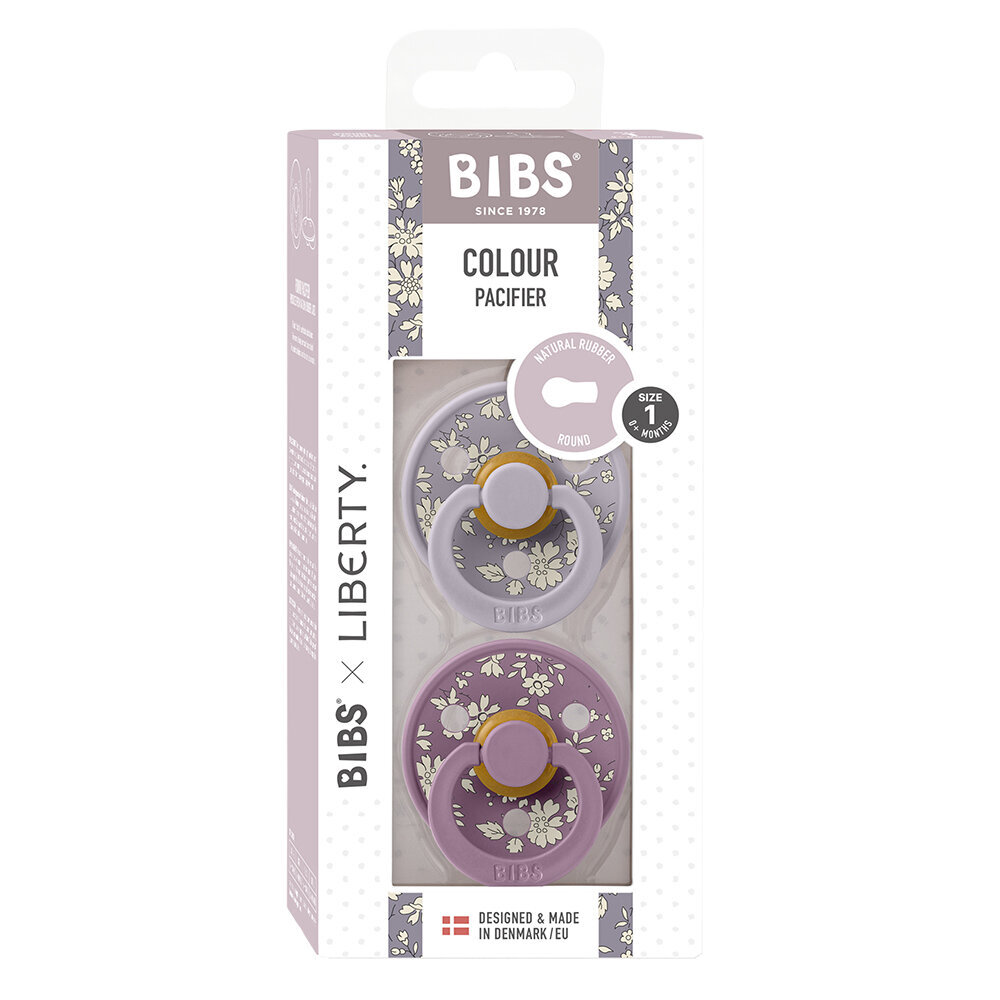 Bibs x Liberty Colour kirsi kujulised lutid - Capel Fossil Grey Mix, 0-6 kuud hind ja info | Lutid | kaup24.ee