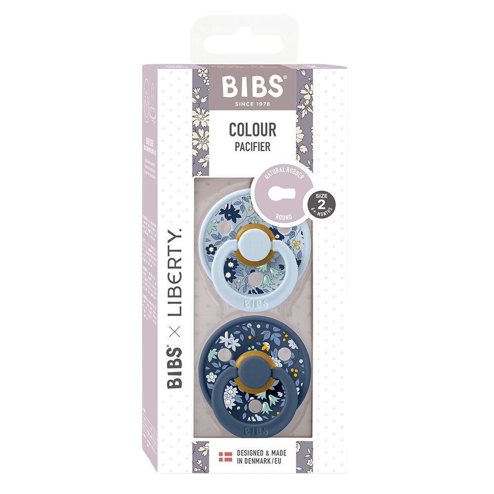 Bibs x Liberty Colour kirsi kujulised lutid - Baby Blue Mix, 0-6 kuud hind ja info | Lutid | kaup24.ee