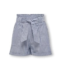 Laste lühikesed püksid Only 15293663*01, sinine/valge 5715419910592 hind ja info | Tüdrukute lühikesed püksid | kaup24.ee