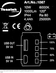 Перезаряжаемый дорожный светильник-пауэрбанк, 10 вт цена и информация | Фонарики, прожекторы | kaup24.ee