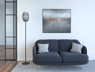Herstal Põrandavalgusti Metall/Acryl Must/Suitsutatud HB140822000164 hind ja info | Põrandalambid | kaup24.ee