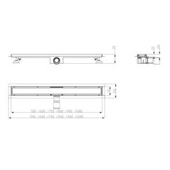 Vihmaveerenn SLEEK 700mm цена и информация | Душевые сливы | kaup24.ee