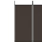 vidaXL 4 paneeliga ruumijagaja, pruun, 200 x 220 cm, kangas цена и информация | Sirmid ja vaheseinad | kaup24.ee