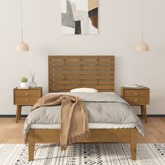 vidaXL seinale kinnitatav voodipeats, meepruun, 96x3x63 cm, männipuit hind ja info | Voodid | kaup24.ee