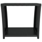 vidaXL teelaud klaasist lauaplaadiga, must, polürotang/klaas hind ja info | Aialauad | kaup24.ee